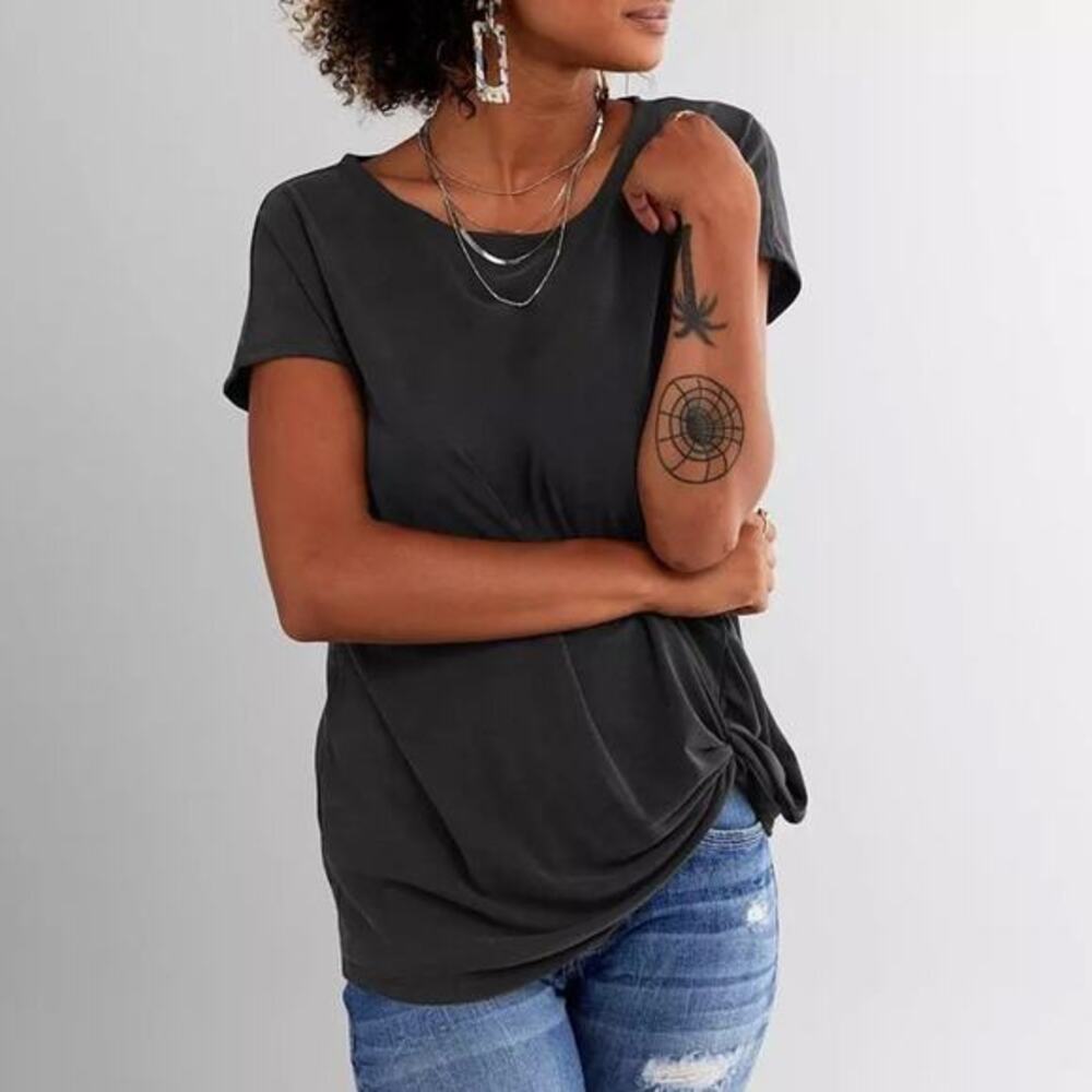 Buckle Double Zero Twisted Hem Dolman Top Women's Medium Modal‎ Blend New